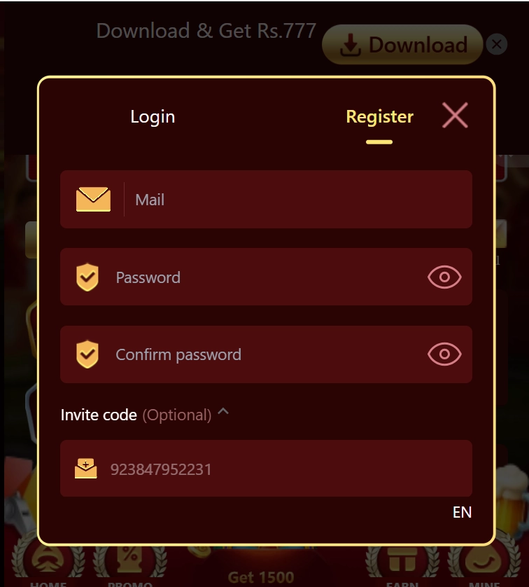 P86K Game Register