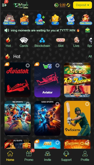 TY777 Game Main Page