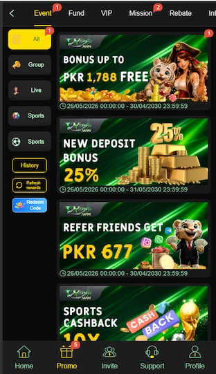 TY777 Game register bonuses