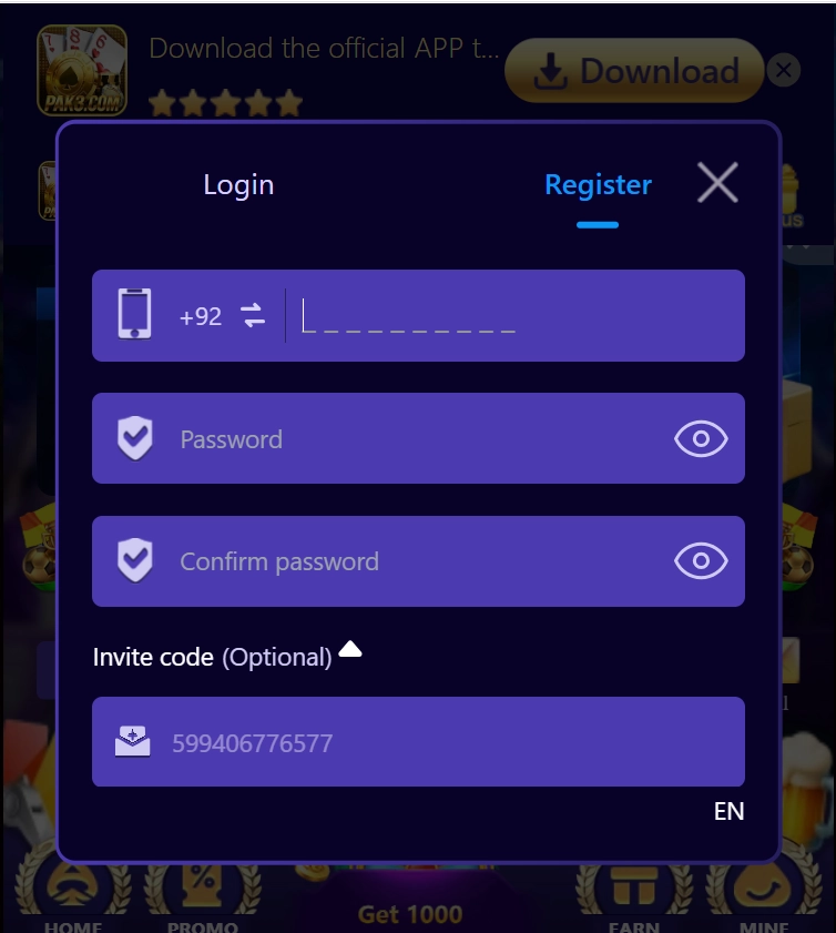 PAK3 Game Login