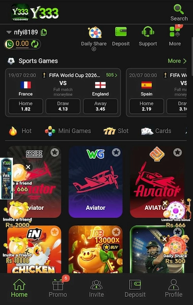 Y333 Game main page
